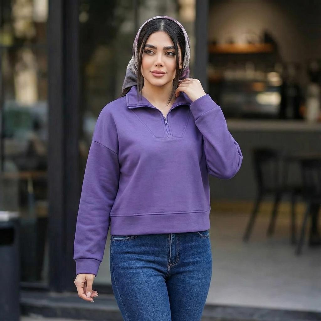 سویشرت نیم زیپ کژوال کد ۴۱۰۰۲