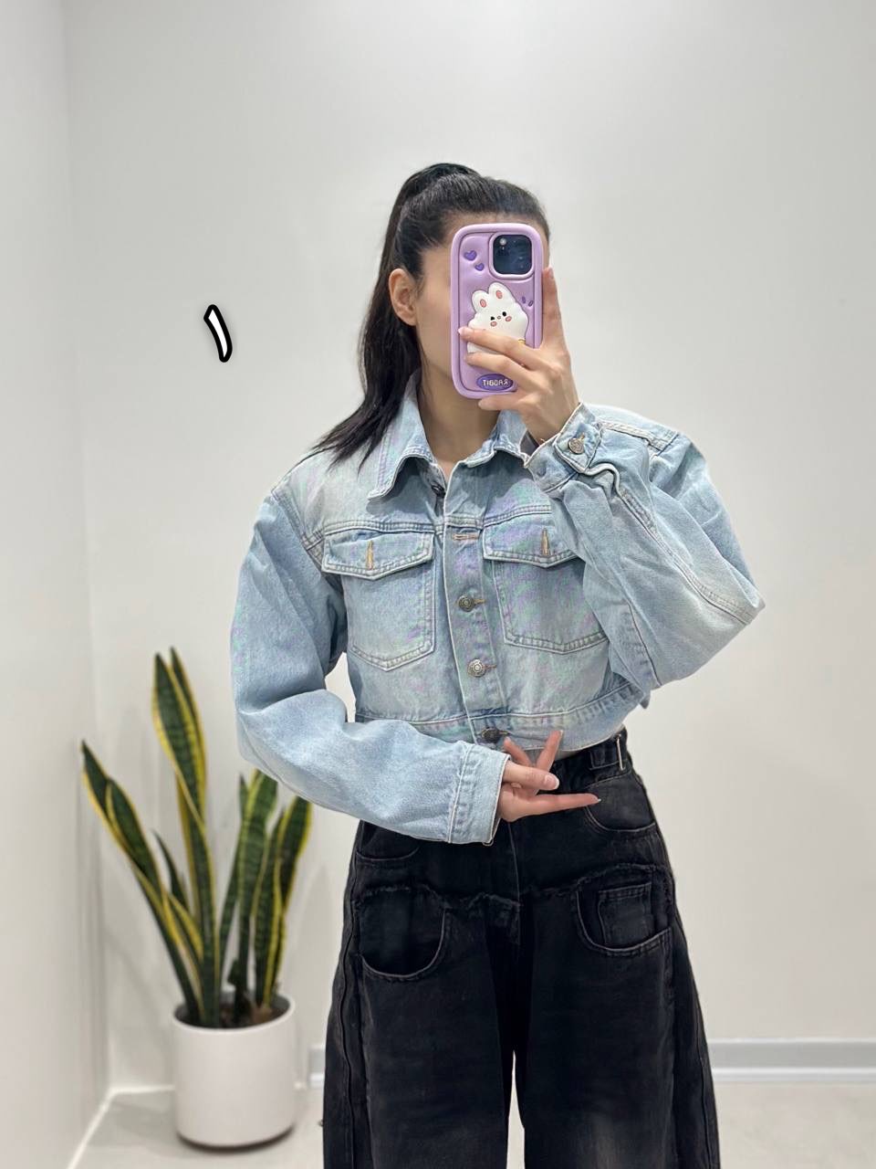 کراپ کت جین وارداتی کد ۴۱۰۳۰