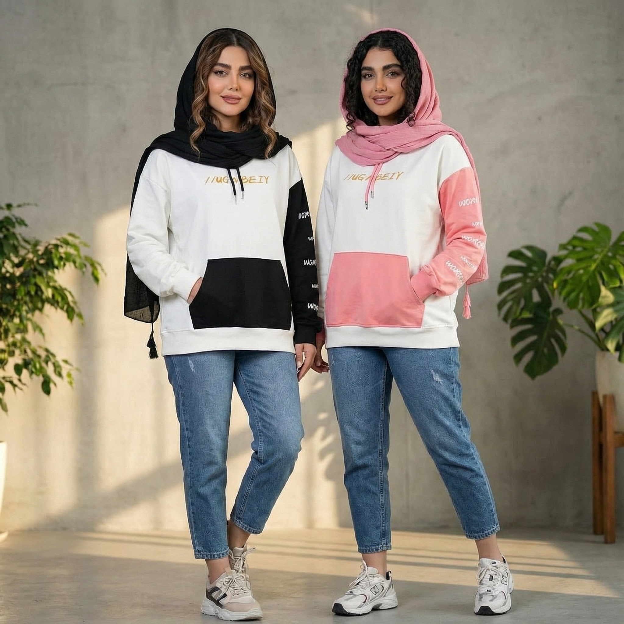 هودی وارداتی طرح UGNBEIY کد ۴۱۰۰۹