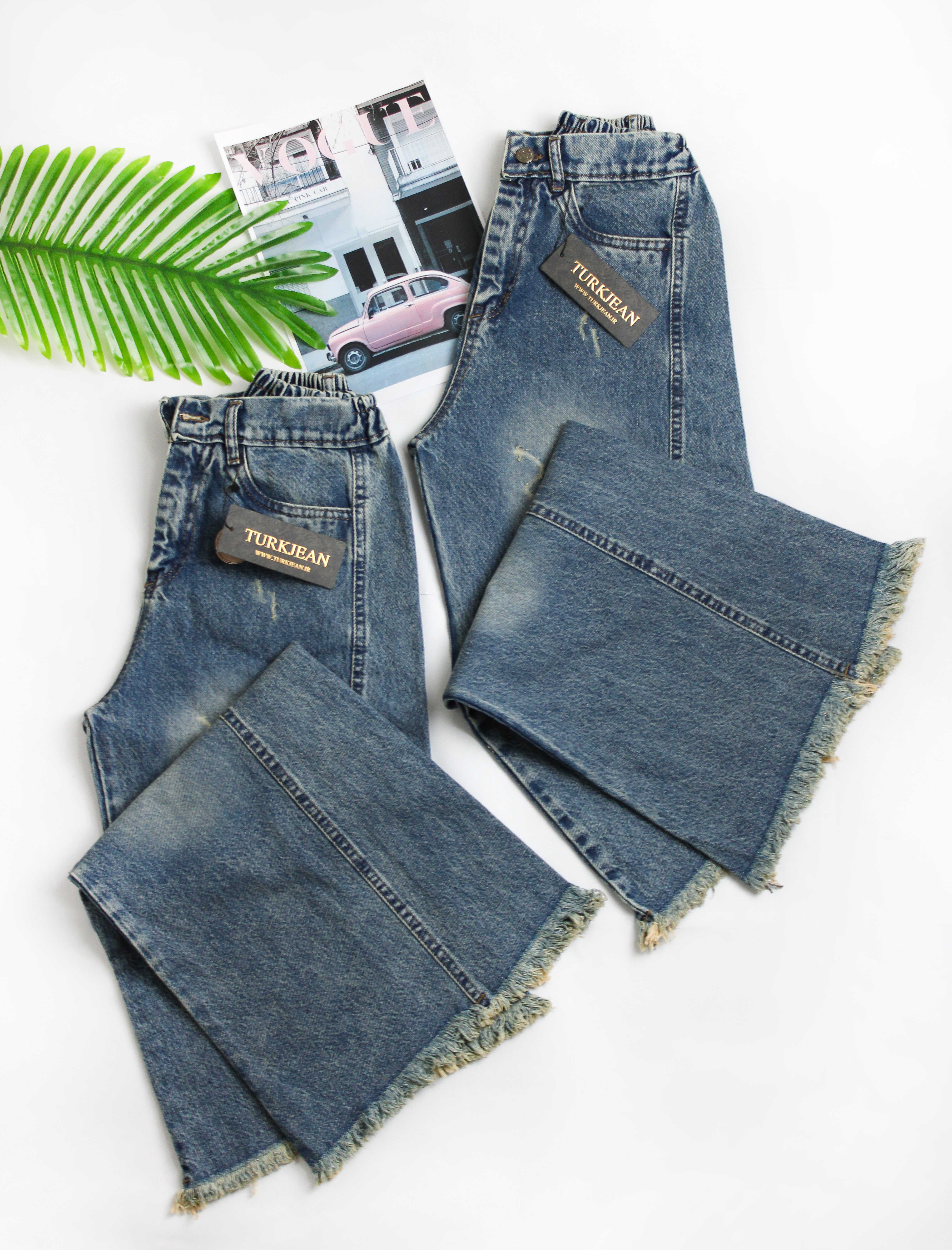 شلوار جین شافل قد ۹۰ کد ۴۱۰۲۰