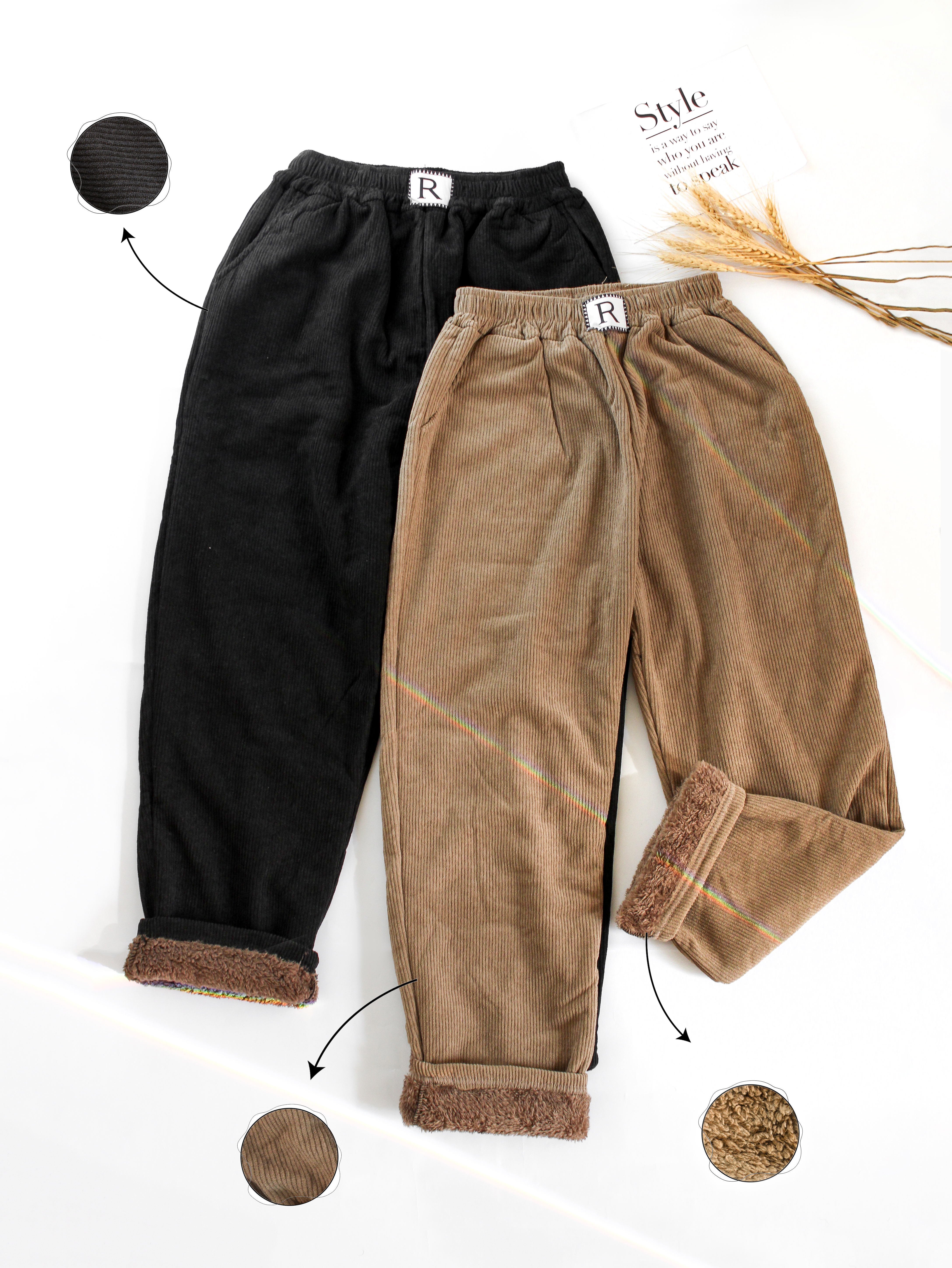 شلوار مخمل کبریتی تو پشمی کد ۴۱۰۰۱