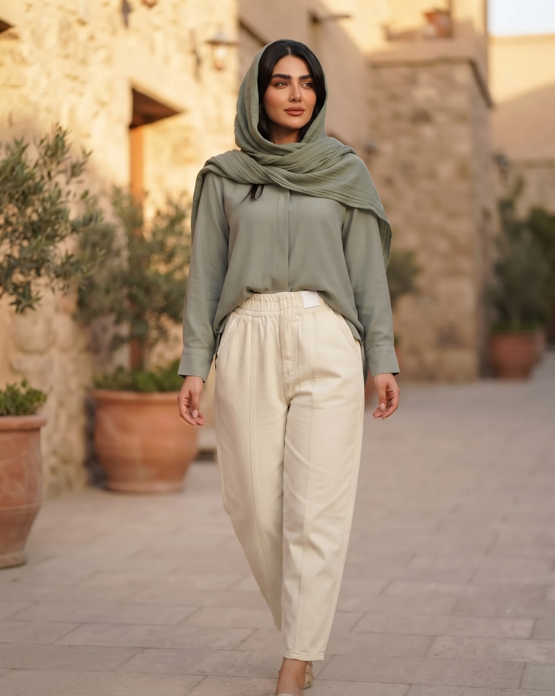 شلوار سنبادی کتان کد ۵۰۷۰۶